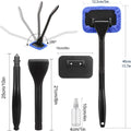 POPDA Car Windshield Cleaner Tool Detachable Handle 5 Pads 30ml Sprayer
