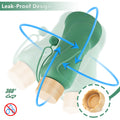 NAVTUE Collapsible Silicone Water Bottle 650ml Leak Proof Reusable Green