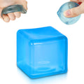 Stress Ball, Medium Cube 5cm(1.98") Fidget Toys, Blue Ice Cube Squishy Cube