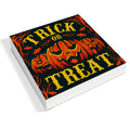 Hijie Halloween Wooden Pumpkin Sign Spooky Home Decor 5x5 Inches TREAT