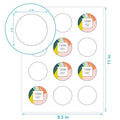 MaxGear 2" Round Sticker Labels Matte White 360 Pcs 30 Sheets Inkjet Laser