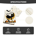 Artoid Mode Halloween Table Runner Black Cat Pumpkins Moon 13x72 Inch Beige
