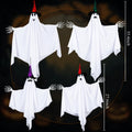 Threan 4-Piece Hanging Ghost Decorations 28-35" White Halloween Decor