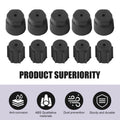 lekudo Car A/C Service Port Cap Kit 10pcs 0.5" Low & 0.6" High Pressure Black