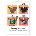 Stonehouse Collection 2-Pack Funny Thanksgiving Greeting Cards Turkey Assorted
