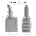 DAOYIDANYI 6oz Stainless Steel Hip Flask Whiskey Thumbs-up Silver