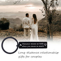 yaozeio Long Distance Relationship Keychain Gift for Couples Black Unisex
