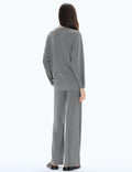 C202 Women's 2-Piece Lounge Set Crewneck Sweatsuit Lava Size L