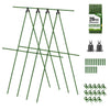 Joyhalo 20 Pack 17in Modular Garden Trellis Kit Green for Tomatoes Grapes