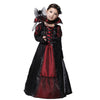 DNQCOS Girls Gothic Vampire Vampiress Dress Costume Black Size 4-6 Years