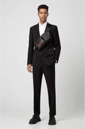 Hugo Boss Mens 2 Piece Classic-Fit Suit/Black, Size 30Regular