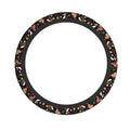 MINIOZE Mushroom Vintage Steering Wheel Cover 15 Inch Neoprene Black 1pc