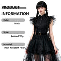Ccfurwo Braided Black Wig Gothic Costume Women Cute Soft Black CC050BK
