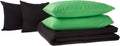 Tache Cotton Lime Green Black Reversible Comforter Set With Zipper Cover