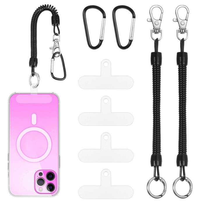 Tether Lanyard 2 Pack — Stretchy Retractable Anti-Drop Anti-Theft Spring Strap w