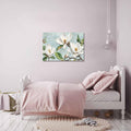 Prime Leader Vintage Framed Canvas Art White Magnolia Flower 12x18