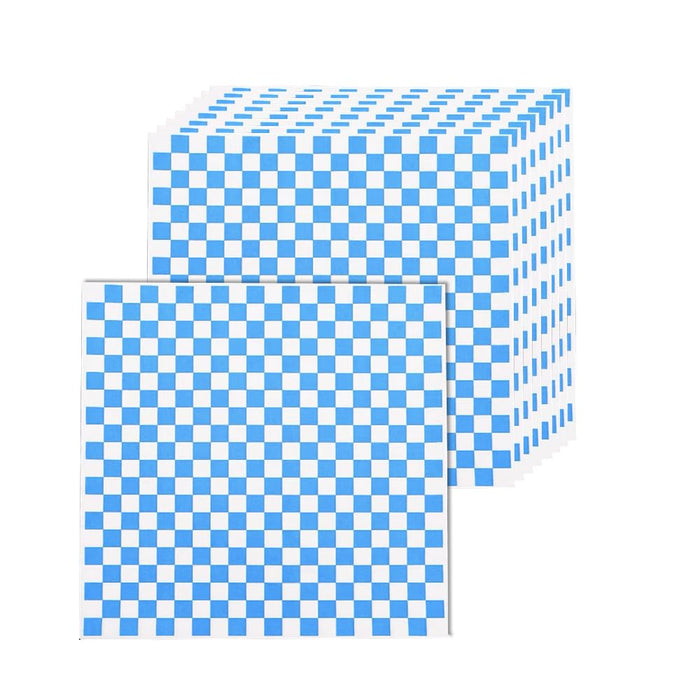 GotGala Oktoberfest Deli Sandwich Paper Blue White Checkered 100 Pcs
