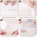 JCD 12pcs Cake Boxes 14x10x4in White Bakery Window Quarter Sheet