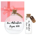 muchly 2 Pcs Honeymoon Sand Keepsake Jar Our Adventure Begins 2025 Heart