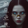Cardiyar Glitter Freckles 24PCS Waterproof Gold Temporary Face Tattoos