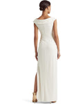 Lauren Ralph Lauren Jersey Off-the-Shoulder Gown, Size 2