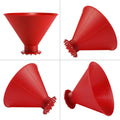 CLESDF Magical Car Ice Scraper Funnel 2 Pack Red Cone Windshield Snow Scraper