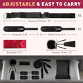 Couples Intimate Bondage Kit, Restraints System with Adjustable 75'' Straps, Handcuffs, Blindfold and Tickler, Adult Bedroom Accessories