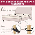 Couples Intimate Bondage Kit, Restraints System with Adjustable 75'' Straps, Handcuffs, Blindfold and Tickler, Adult Bedroom Accessories