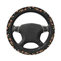 MINIOZE Mushroom Vintage Steering Wheel Cover 15 Inch Neoprene Black 1pc