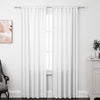 ZWARMY Kitchen Tier Curtains 84x40in White Semi Light Filtering 2Pcs