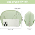 E-Tree Makeup Bag Half Moon Cosmetic Pouch Travel Toiletry Organizer Green