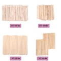 Mibly 500 Pcs Wooden Wax Sticks Assorted Applicator Spatulas for Body Face Legs
