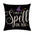 7COLORROOM Halloween Pillow Covers Set of 2 Black 18x18in Polyester