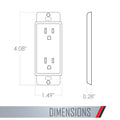TayMac AD20W Paintable Duplex Adapter Plate White Plastic