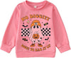 KEKEMI Halloween Toddler Crewneck Sweatshirt Pumpkin Ghost Pink Size 2-3T