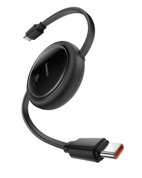 USB C to USB C Cable, 100W Retractable USB C 5A Fast Charging Cable, 4-Stage Len