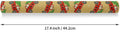 CAMKUZON Kraft Christmas Wrapping Paper Roll Vintage Red Black Plaid 17.4 Inch