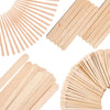 Mibly 500 Pcs Wooden Wax Sticks Assorted Applicator Spatulas for Body Face Legs