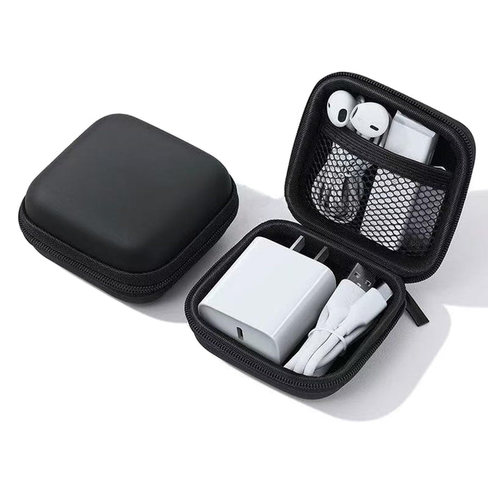 Waterproof Charger Organizer Case — Small Cable Pouch Bag for USB Drives, Earpho