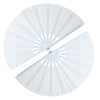 GeGeYa 13inch Large Rave Popping Hand Fans Foldable White 2 Packs