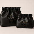 Beyond Shadow Brand Wrinkled 2-Pouch Travel Makeup Bag Black Small & Medium