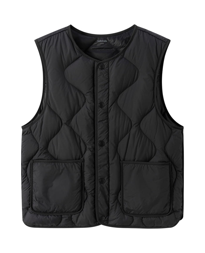 Balabala Kids Heated Puffer Vest Windproof Sleeveless Coat Black Size 13-14Y