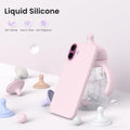 16 Plus Case 6.7, Slim Liquid Silicone 3 Layers Full Covered Soft Gel Rubber Pho