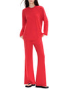 C202 Women's Two Piece Sweatsuit Tracksuit Scarlet Rayon Blend Size XL