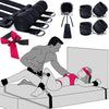 Couples Intimate Bondage Kit, Restraints System with Adjustable 75'' Straps, Handcuffs, Blindfold and Tickler, Adult Bedroom Accessories