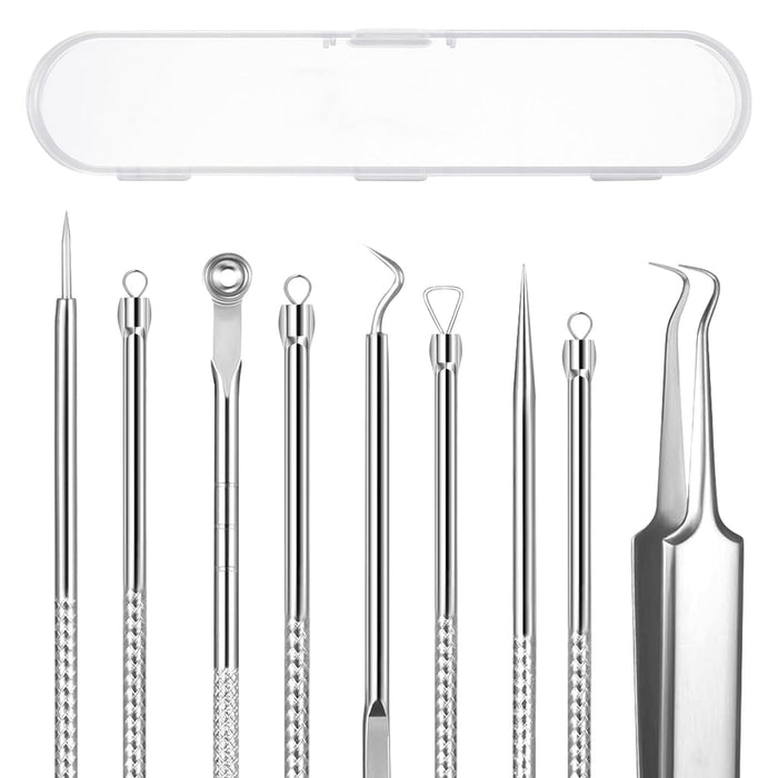 Remover Comedone Extractor Kit 5 Piece — Professional Stainless Steel Pimple & A