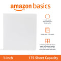 3-Ring Binder, 1-Inch - White, 4-Pack
