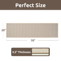 AMOAMI Kitchen Runner Rug 20x70 Non Slip Washable Absorbent Light Tan