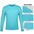 SG Edge Men's Rash Guard UPF 50+ Moisture Wicking Long Sleeve Sea Blue Size S