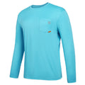 SG Edge Men's Rash Guard UPF 50+ Moisture Wicking Long Sleeve Sea Blue Size S